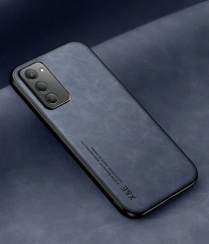 Шкіряний чохол XnE Xiaomi Redmi 15 5G з металевою вставкою Blue (43116-28)