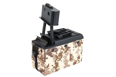 Магазин страйкбольний механічний A&K electric box for M249 Digital Desert