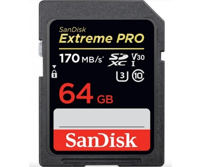 Карта памяти SanDisk 64 GB SDXC UHS-I U3 Extreme Pro SDSDXXY-064G-GN4IN