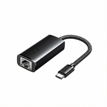Сетевой адаптер Ugreen CM650 USB Type-C - RJ45 Gigabit Ethernet 1000 Мбит/с 15 см для Nintendo Switch Черный (15637)