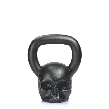 Дизайнерская спортивная гиря Skull 12 кг Черная