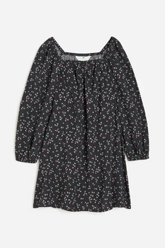 Сукня H&M 1145350 134см чорний квіти