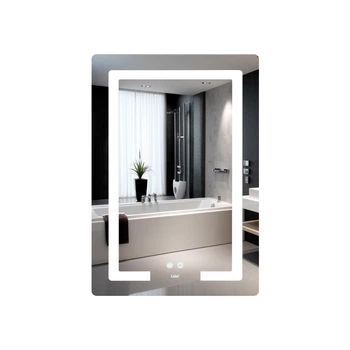 Дзеркало Lidz Kubis (KU2) 600х800 з LED-підсвічуванням Touch, з антизапотіванням, з димером, рег. яскравості LD78LF937608048449