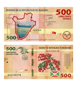 Банкнота 500 франків Бурунді 2018 рік UNC