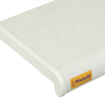 Пластиковый подоконник Plastolit Soft Мрамор глянцевый Ширина 700-601мм
