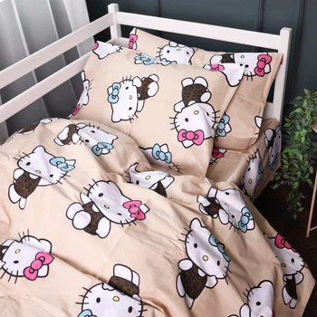 Комплект постельного белья MirSon Бязь 17-0866 Hello Kitty Style 175 x 210 см (2200012065242)