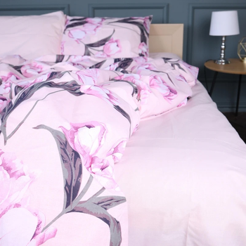 Простынь MirSon Бязь 17-0744 Pink Tulips 150 х 220 см (2200010845259)