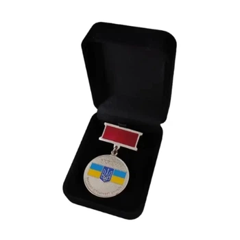 Футляр класичний для нагород медалей монет піктограм чорний оксамитовий (9303)