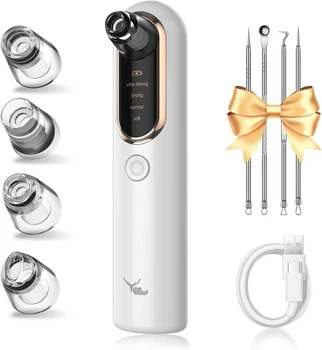 Вакуумный очиститель пор Yccu Blackhead Remover Y002 Белый 4 насадки 4 режима USB зарядка (614141562916) - Уценка