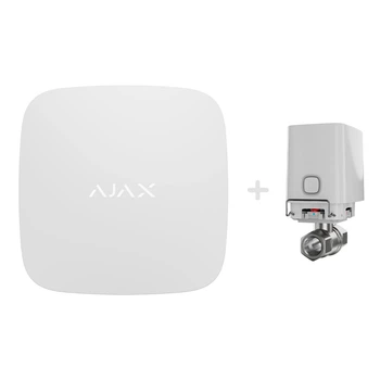 Комплект Ajax Hub 2 (2G) с краном перекрытия воды Ajax WaterStop 1/2" (White)