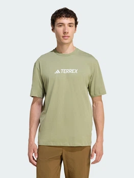 Футболка хлопковая длинная мужская Adidas Terrex JZ1168 M Зеленая (4068821492134)