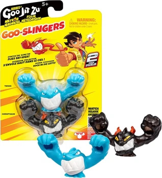 Набор фигурок Гуджитсу Рогатка Метеор Меднес Heroes of Goo Jit Zu Meteor Madness Goo-Slingers Thrash and Corruptagon