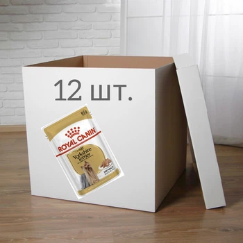 ПАК.Влажный корм Royal Canin YORKSHIRE ADULT для взрослых собак породы Йоркширский Терьер 12 шт по 85 г