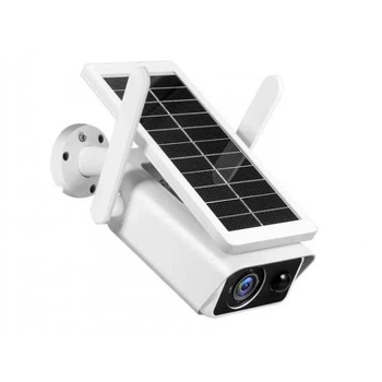 Уличная поворотная IP-камера видеонаблюдения Solar ABQ-Q1 Wi-Fi на солнечной панели Full HD (iCSee) с датчиком движения