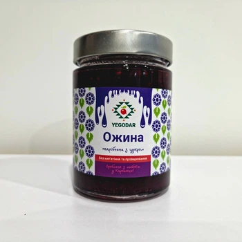 Варення YEGODAR Ожина подрібнена з цукром 350 г