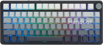 Бездротова ігрова механічна клавітура Attack shark x85 Grey gradient