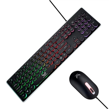 Клавіатура та миша Zerodate K13 Black протиударна для ПК чорний