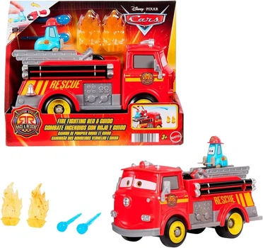 Пожарная Машинка Тачки Маквин Ред и Гвидо Disney Pixar Cars McQueen Red and Guido Mattel JFL54