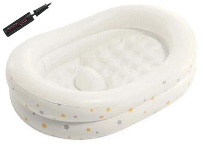 Дитяча надувна ванна Intex 48523 «Зіркочка» (25*66*89 см, надувне дно, насос, серія: Kidz Air Mattress)