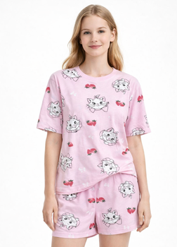 Женская пижама Primark Disney Hello Kitty XXL Хлопковый для дома и сна Пудровый (8991)
