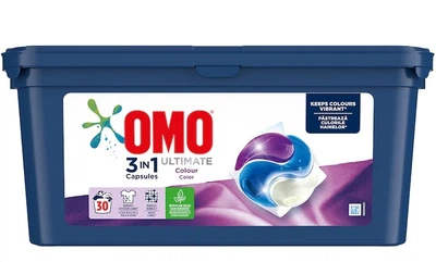 Універсальні капсули для прання дитячого та дорослого одягу Omo Ultimate Color Clean Pods уп/30шт
