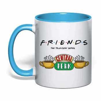 Чашка з друком "Friends (Друзі)" №6 (колір блакитний) (37318)