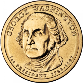 Монета 1 долар 2007 P 1-й Президент США - Джордж Вашингтон (1789-1797) George Washinghton