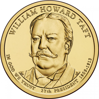 Монета 1 долар 2013 D UNC 27-й Президент США - Вільям Говард Тафт (1909–1913) William Howard Taft