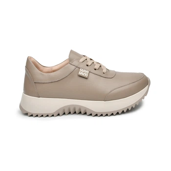 Женские кроссовки ITstyle кожаные Бежевые 38 (50643)