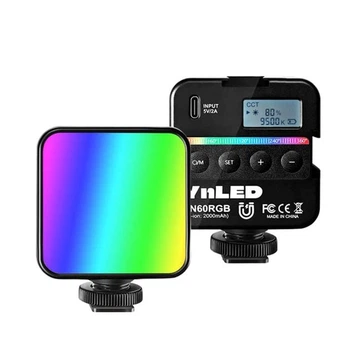 Накамерне відеосвітло LED RGB Yongnuo YN60 для фото та відеозйомки з акумулятором 2000 мАч і 10 кольоровими ефектами