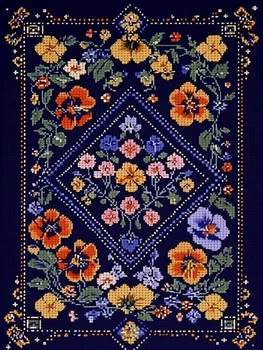 Набір для вишивання за нанесеною на канву схемою "Семплер". AIDA 14CT printed , 30*40 см