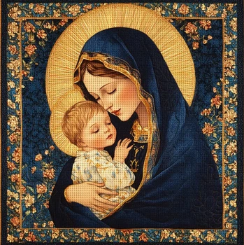 Набір для вишивання за нанесеною на канву схемою "Icon". AIDA 14CT printed, 40*40 см