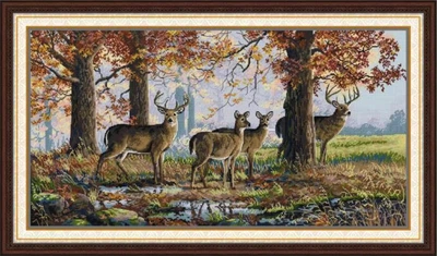 Набір для вишивання за нанесеною на канву схемою “Under the oaks”. AIDA 14CT printed , 77*44 см