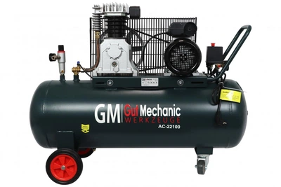 Компресор повітряний GUT MECHANIC 100л 2.2KW 220V 396Л/ХВ 10 BAR (Двопоршневий) AC22100