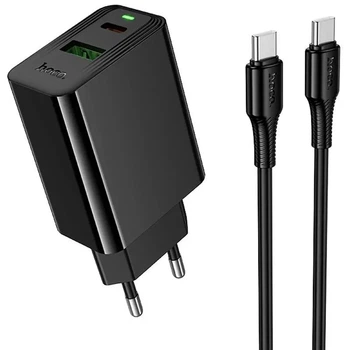 СЗУ Hoco CS94A Leader PD20W+QC3.0 charger set(C to C)(EU) Black