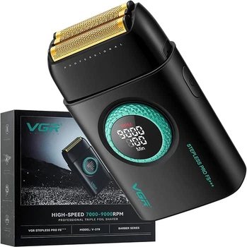 Професійна електробритва VGR Shaver V-378 з титановими сітками Шейвер акумуляторний