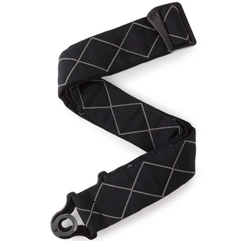 Ремень для гитары D'ADDARIO 50BAL02 AUTO LOCK GUITAR STRAP (BLACK PADDED DIAMONDS)