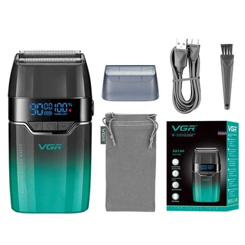 Професійна електробритва VGR Shaver V-308 з двома ножовими блоками Шейвер акумуляторний