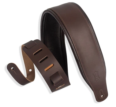 Ремень для гитары LEVY'S M26PD-DBR_DBR Amped Leather Series (Dark Brown)