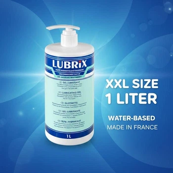 Універсальний лубрикант на водній основі Lubrix (1 літр) без парабенів, велика гель-змазка для сексу та іграшок, економна упаковка 1000 мл
