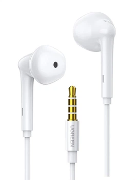 Дротові навушники з мікрофоном UGREEN HiTune 3.5 mm White (EP101)