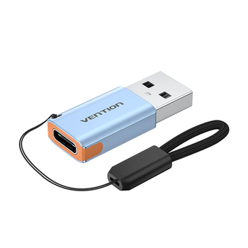 Переходник-адаптер Vention USB Male to Type-C Female OTG Adapter 10 Гбит/с USB 3.1 15W Grey (CUAH0)