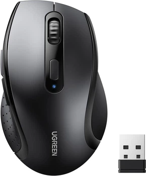 Беспроводная оптическая мышь UGREEN 2.4G Ergonomic Wireless Black (M511)