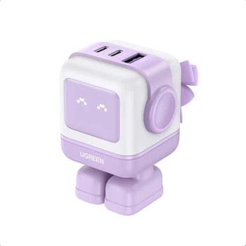 Зарядное устройство сетевое Ugreen Nexode Uno 65W USB C Charger Block Robot Design Purple (CD361)