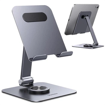 Подставка настольная Ugreen универсальная для планшета Aluminum Alloy 360° Rotation Desktop Tablet Stand Gray (LP894)