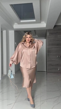 Юбка женская Lenato ''Silk'' 50-52 шампань