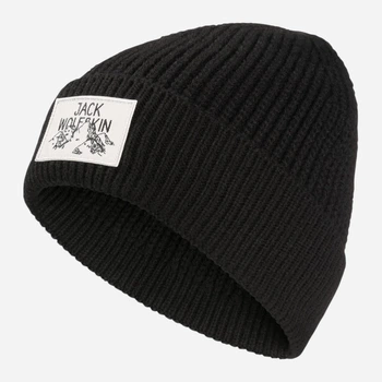Шапка Jack Wolfskin Badge Beanie A61610-6000 One Size Черная (4064886302104)