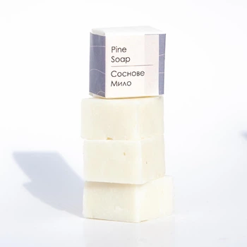 Натуральне мило ручної роботи з Карпат YARA NATURALS - СОСНОВЕ з маслом ши 15 г