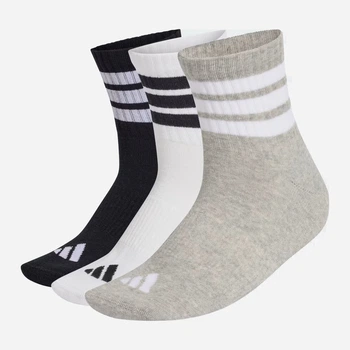 Набор женских носков высоких хлопковых Adidas KC9618 37-39 3 пары Черный/Серый/Белый (4068821190948)