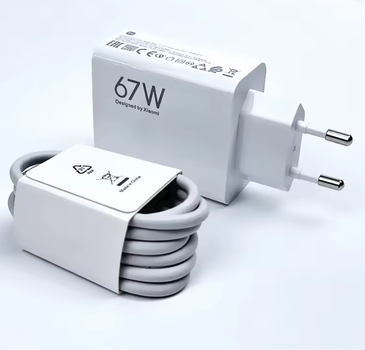Зарядное устройство Xiaomi 67W MAX блок + кабель Type C (6 ампер) MDY-12-EH. Турбо QC3, QC4, быстрая зарядка 67MAX TURBO, Mi Turbo Charge для смартфона, планшета Сяоми, Ксиоми, Poco, Redmi Note